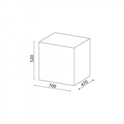 Front-ventilated pellet firebox COLA TOP FIRE 70 SLIM 8,62kW, equipped with a panoramic glass ceramic screen with spectacular silkscreen printing