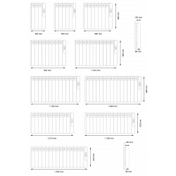 Electric radiator series D D ROINTE in different colors, 10 years warranty for aluminum body and for 2 years for electric radiators