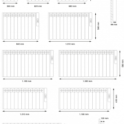 Electric radiator series D D ROINTE in different colors, 10 years warranty for aluminum body and for 2 years for electric radiators