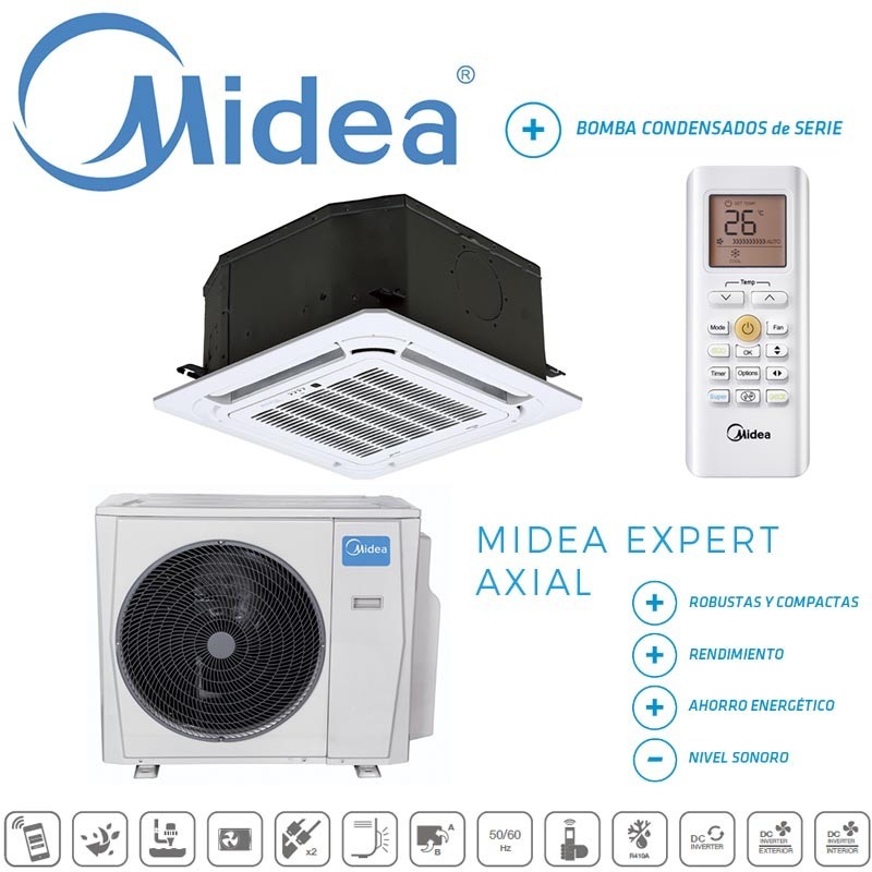 Zamów Klimatyzator kasetonowy Midea MCA-52(18)N1Q, chłodzenie i ogrzewanie 360° do pomieszczeń komercyjnych do 35 m², opcjonalny moduł Wi-Fi po cenach fabrycznych