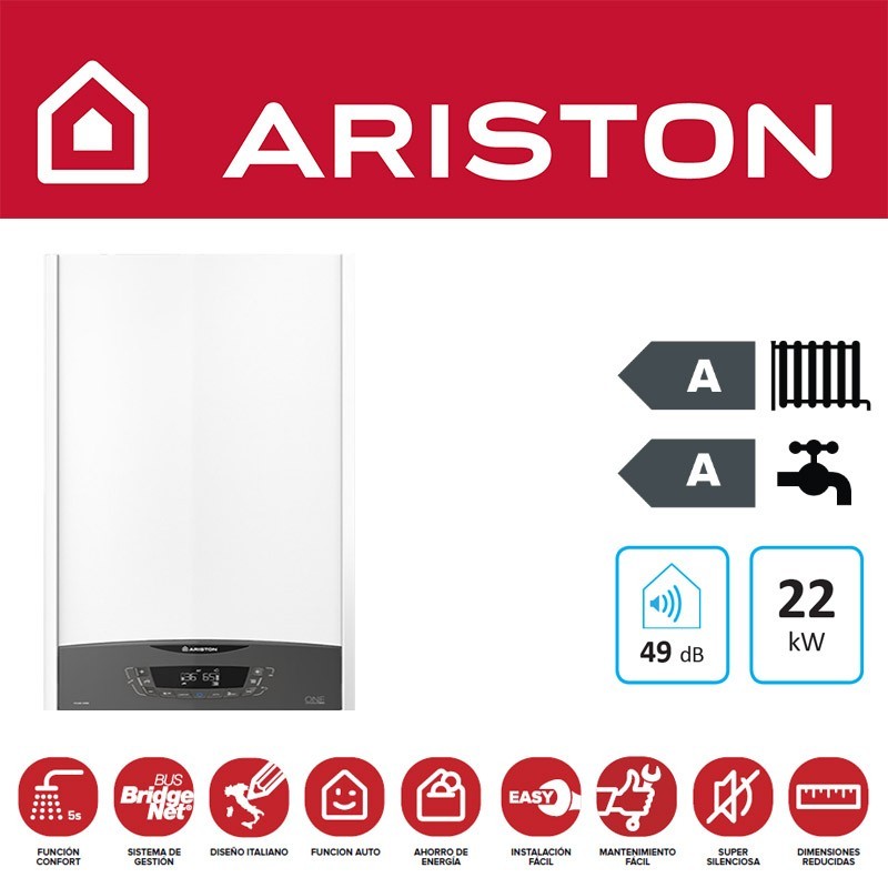 Заказать Газовый котел Ariston CLAS ONE 24FF EU,  современная конденсационная система, компактный дизайн, диапазон модуляции 1:7, режимы АВТО и КОМФОРТ оптом и в розницу
