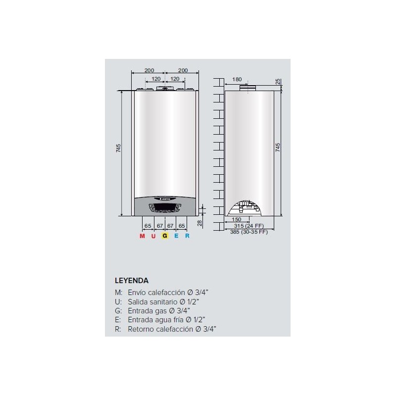Заказать Газовый котел Ariston CLAS ONE 24FF EU,  современная конденсационная система, компактный дизайн, диапазон модуляции 1:7, режимы АВТО и КОМФОРТ оптом и в розницу