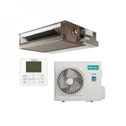 Канальный кондиционер Hisense ADT35UX4RSBL4, для помещений площадью до 35 м²,  современный и компактный, встроенный дренажный бак Канальный кондиционер Hisense ADT35UX4RSBL4, для помещений площадью до 35 м²,  современный и компактный, встроенный дренажный бак