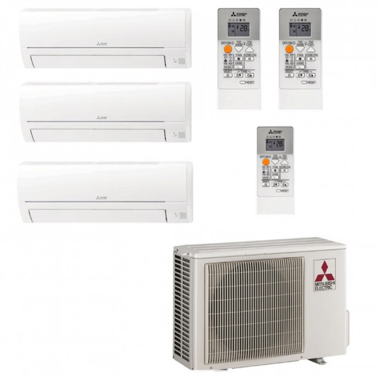 Fábrica para la producción de Sistema Multisplit 3x1 a Precios de Productor Pida Sistema multisplit 3x1 Mitsubishi Electric MXZ-3HA50VF + MSZ-HR25VF + MSZ-HR25VF + MSZ-HR35VF, para habitaciones con una superficie total de hasta 85 m² a precios de fábrica