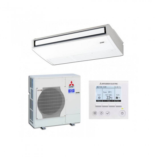 Fábrica para la producción de Aire acondicionado cassette a Precios de Productor Pida Potente sistema split de suelo a techo Mitsubishi Electric MSPCZ-100VKA, superficie recomendada hasta 100 m², arranque automático y autodiagnóstico a precios de fábrica