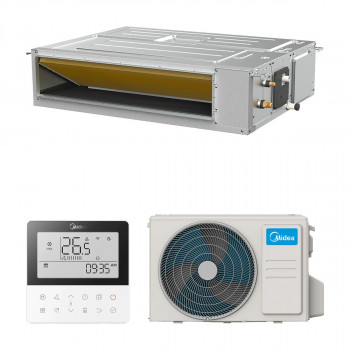 Klimatyzator kanałowy MideaMO-42N8-Q UNIDAD EXTERIOR EXPERT (12.0 KW) , UNIDAD INTERIOR CONDUCTO A7 VERTICAL (15.2 KW) MTJ-42NX , do pomieszczeń do 120 m², cicha praca, panel sterujący ścienny, DC inverter