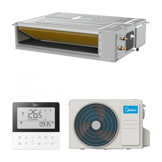 Kanaalairco Midea MO-42N8-Q UNIDAD EXTERIOR EXPERT (12.0 KW) , UNIDAD INTERIOR CONDUCTO A7 VERTICAL (15.2 KW) MTJ-42NX , voor ruimtes tot 140 m², stille werking, wandbedieningspaneel, DC-omvormer — Domis.pro Kanaalairco Midea MO-42N8-Q UNIDAD EXTERIOR EXPERT (12.0 KW) , UNIDAD INTERIOR CONDUCTO A7 VERTICAL (15.2 KW) MTJ-42NX , voor ruimtes tot 140 m², stille werking, wandbedieningspaneel, DC-omvormer — foto's, uiterlijk, details