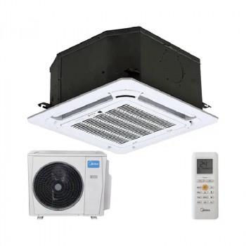 Climatiseur cassette Midea MCAU-52(18)N8Q, pour locaux commerciaux et résidentiels jusqu'à 52 m², technologie Inverter, commande sans fil