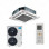 Acondicionador de aire de cassette Midea MCD-160(55)N8R, control por mando a distancia inalámbrico, flujo de aire de 360