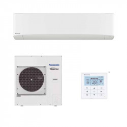 Climatiseur mural Panasonic KIT-100PK2Z8, pour des pièces jusqu'à 90 m², commande par smartphone, puissance 9,0 kW, inverter +.
