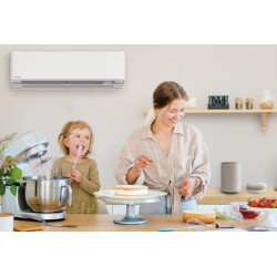 Aparelho de ar condicionado de parede Panasonic KIT-100PK2Z8, para salas até 90 m², controlo através de smartphone, potência 9,0 kW, inversor +