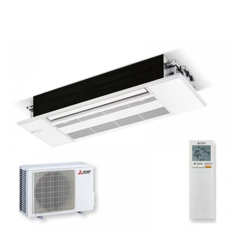 Commandez Climatiseur cassette Mitsubishi Electric MLZ-KP50VF, pour pièces jusqu'à 45 m², inverter, double rotor, contrôle Wi-Fi, mode automatique aux prix d'usine