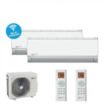 2x1 EAS Electric E2ML18 + 9 + 12 split system, 2 unités intérieures, 1 unité extérieure, haute efficacité énergétique, design moderne