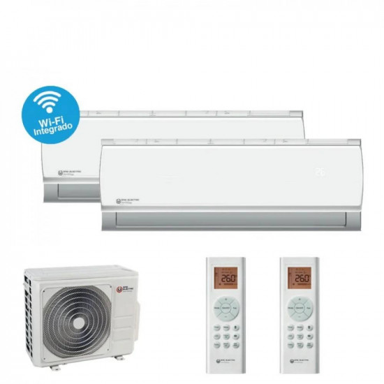 Pida Sistema split 2x1 EAS Electric E2ML18 + 9 + 12, 2 unidades interiores, 1 unidad exterior, alta eficiencia energética, diseño moderno a precios de fábrica