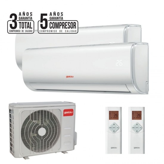 Pida Aire acondicionado MultiSplit Giatsu 2x1 GIA-MO3-21IX41BR32 + GIA-MSI09AR2R32 + GIA-S18AR2B- R32-I a precios de fábrica