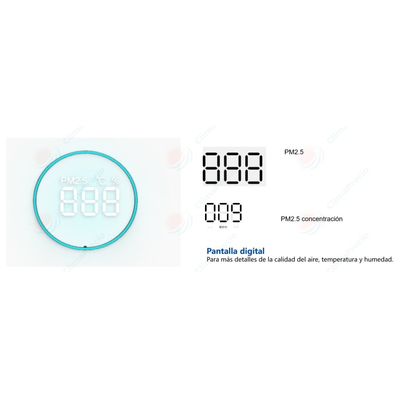 Pida Purificador de aire HTWPUR60SPA, 4 etapas de filtración, elimina el 99 . 95% de las partículas de hasta 0,3, oxigena el cuerpo a precios de fábrica