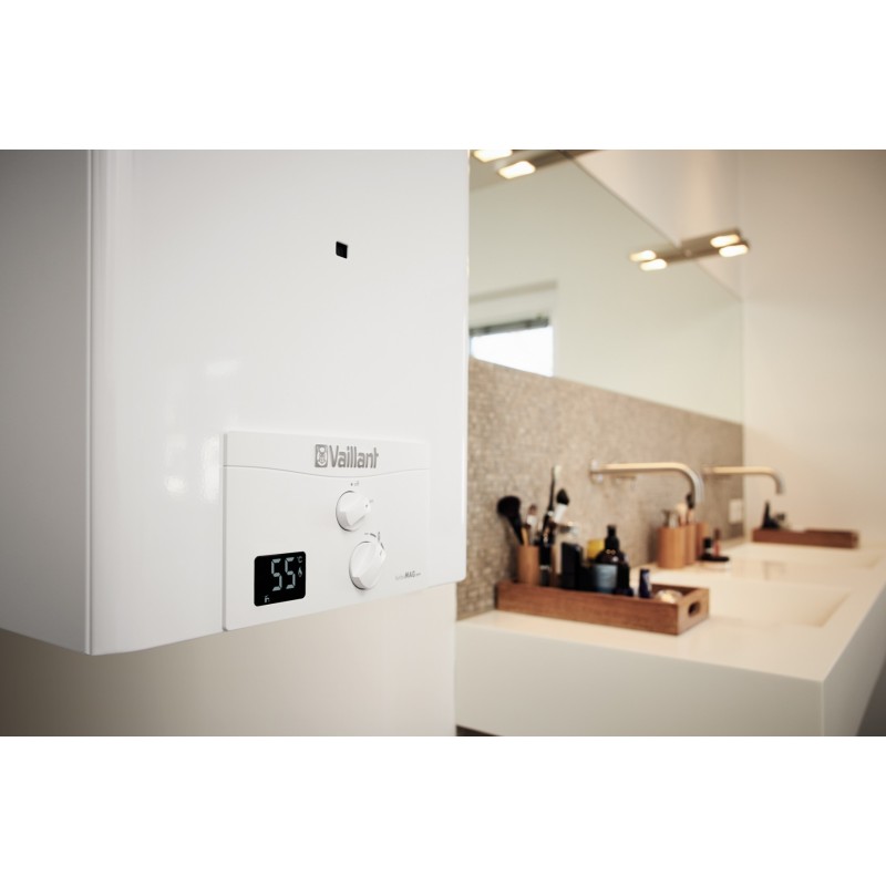 Заказать Водонагреватель Vaillant turboMAG PRO 145/1 3R, колонка газовая, подходит для квартир и частных домов площадью до 140–160 м², герметичная камера сгорания оптом и в розницу
