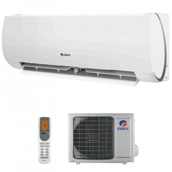 Aire acondicionado GREE MUSE 9, refrigerante ecológico R32, superficie de hasta 20 m², carcasa compacta y pantalla retroiluminada — fotos, apariencia, detalles