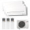 Système multi-split universel Mitsubishi Electric 3x1 MXZ-3F54VF + MSZ-AP20VG + MSZ-AP25VG + MSZ-AP35VGK, pour trois pièces d'une superficie totale allant jusqu'à 90 m²