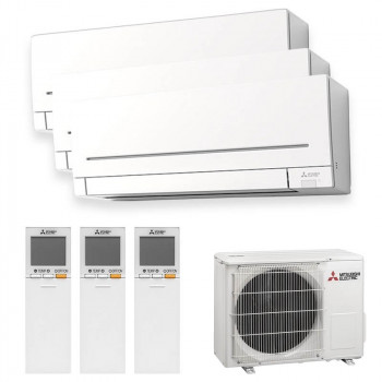 Газовий кондиціонер Mitsubishi Electric 3x1 MXZ-3F68VF + MSZ-AP35VG + MSZ-AP35VG + MSZ-AP50VGK, підходить для двох приміщень площею до 35 м² і одне до 50 м²