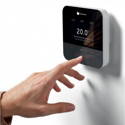 Saunier Duval MiSet Radio SRT 380f, wireless thermostat with touch control for controlling heating and hot water systems
