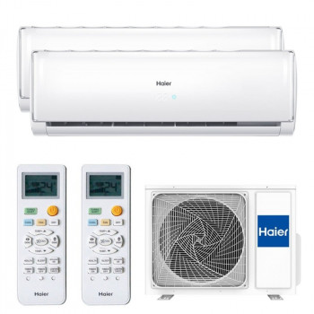 Кондиционер  Haier 3U70S2SR5FA + GEOS+ 35 + GEOS+ 35 R32, сплит-система 2x1, на две комнаты площадью до 30 м2