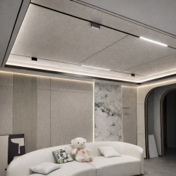 Decorative Wall Panel WPC Domis Decor Light Linen / Warm Textile 8mm with Bamboo Core and P-type Lock