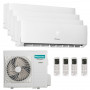 Мультисплит система Hisense 4x1 4AMW105U4RAA + DJ25VE0BG + DJ25VE0BG + DJ25VE0BG + DJ35VE0BG, для помещений 3 сплита  площадью до 20 м² и 1 сплит  площадью до 30 м²,  общая площадь составляет до 90 м²