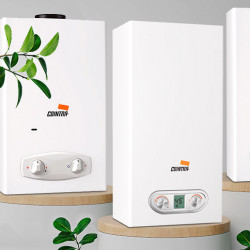Calentador de agua a gas Cointra CPA11, capacidad 11 l/min, potencia máxima: 18,9 kW, diseñado sólo para su instalación en espacios abiertos