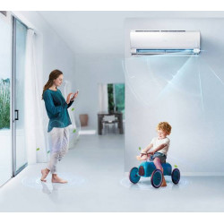 Aparelho de ar condicionado de parede Haier Expert 50 Blanco, elegante, potente, modo Super Silencioso, Wi-Fi, tecnologia Inverter Plus