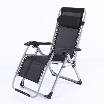 Silla plegable portátil con respaldo reclinable para descansar, la pausa del almuerzo y dormir, para casa, playa y balcón