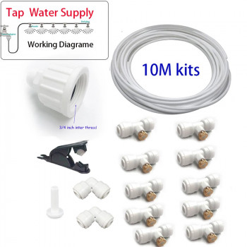  Low pressure fogging system kit for 15 nozzles, defragmentation plunger pump, timer, 1.1 l, 2-15 atmospheres