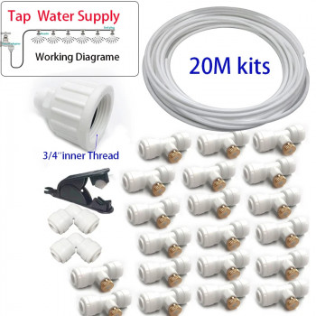  Low pressure fogging system kit for 15 nozzles, defragmentation plunger pump, timer, 1.1 l, 2-15 atmospheres