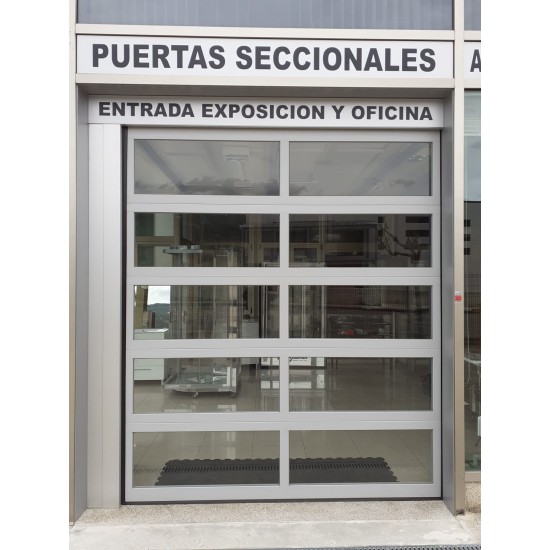 Pida Puertas seccionales vidrio Transparente o Acrílico, Plástico, visión COMPLETA, Visión Completa a precios de fábrica