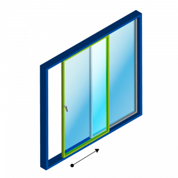 Swivel-hinged PVC window, Matalloplastik