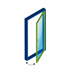 PVC swing doors, Matalloplastik construction