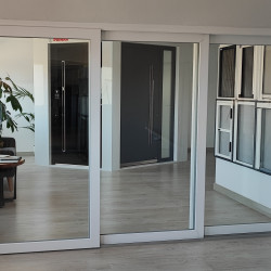 PVC doors with parallel folding