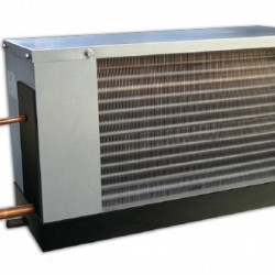  Freonkühler Aerostar SDC 100-50, SDC-Serie, zur Luftkühlung in Klimaanlagen, Verdampfer mit Inertgas, Kältemittel R123, R134a, R152a, R404a, R507, R12, R22 werden verwendet, für günstige Klimakennzahlen