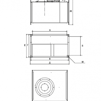 Duct fan for ventilation SVF 50-30/25-4E, SVF series, rotary engine, Thermal contacts, step-type regulators RTTT, RTTO, in the rectangular duct of the ventilation system protect against overheating.