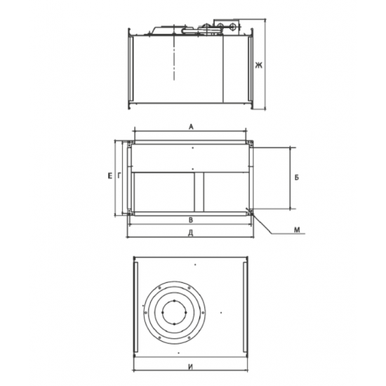 Commandez Ventilateur de conduit SVF 60-35/31-6D, série SVF, moteur rotatif, protection contre la surchauffe par contacts thermiques intégrés, régulateurs à pas RTTT, RTTO, dans le conduit rectangulaire du système de ventilation. aux prix dusine