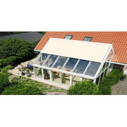 Écran de protection avec guides pour toitures, pergolas, toits, marquise Plate, toile tendue, Toldo Veranda Hera