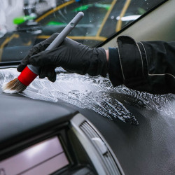 Dry cleaning of car interiors