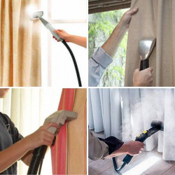 Dry cleaning of curtains at home