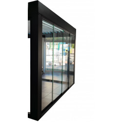 Frameless tempered glass, sliding system Cartinas De Cristal