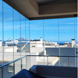 Скляні штори, завіса із загартованого скла 10мм, м2