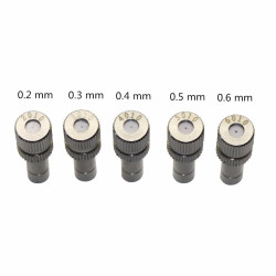 Stainless steel fog nozzles with ceramic valve 0.1 - 0.6 mm for humidification, cooling, dust removal, processing