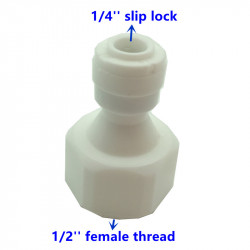 Adaptateur 1/4" tube-1/2" filetage intérieur, installation rapide, pour eau, pour air comprimé  Adaptateur 1/4" tube-1/2" filetage intérieur, installation rapide, pour eau, pour air comprimé