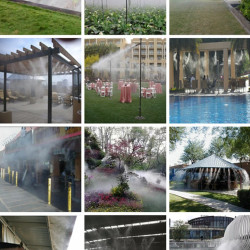 Stainless steel nozzles with 0.1mm ceramic valve, mist, humidification, irrigation, spray