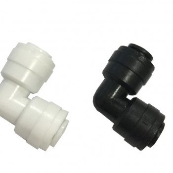  Raccord d'angle pneumatique, eau 1/4 Quick Slip 6mm.