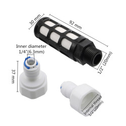  Dompelfilter 100 micron voor 1/4 inch buis 6,25 mm, snelle installatie